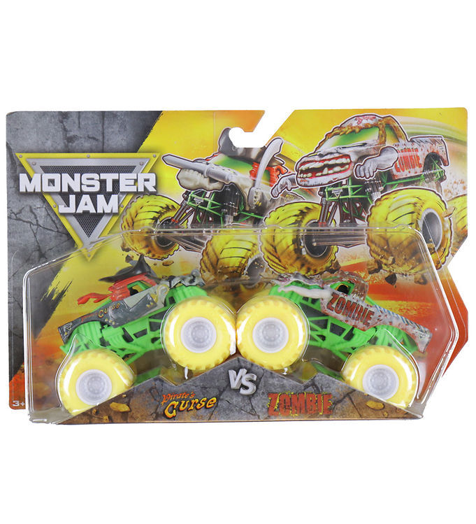Monster Jam Pirate's Curse Vs Zombie 1:64 Scale Diecast Toy Truck 2pk
