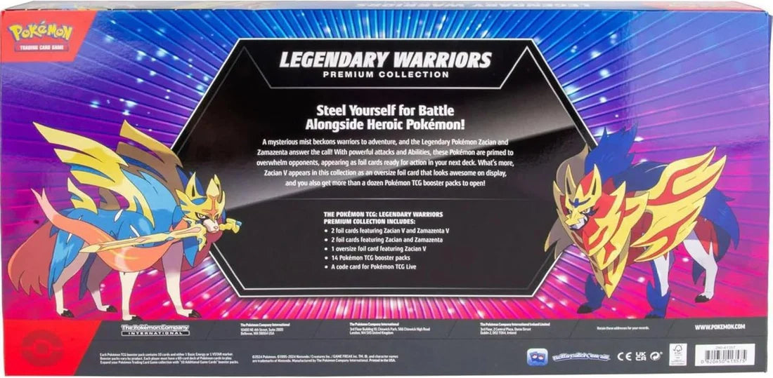 Pokemon TCG Sword & Shield Legendary Warriors Premium Collection Box