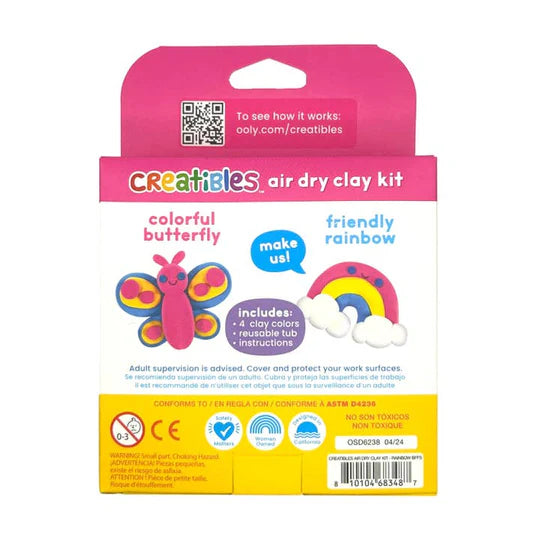 Creatibles Mini Air Dry Clay Kit Rainbow BFFs by OOLY