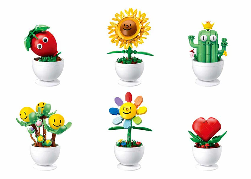 Sluban B1073 Potted Plants Flowers Assorted