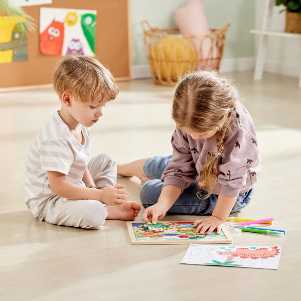 HAPE Double Sided 24pc Puzzle - Dinosaurs