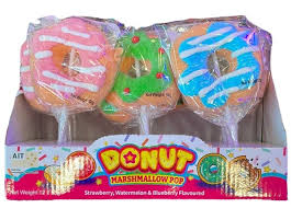 Donut Marshmallow Lollipops 50g