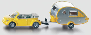 Siku 1629 Beetle Convertible With Caravan