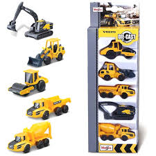 Maisto 3 inch Volvo Construction Vehicles 5 Pack