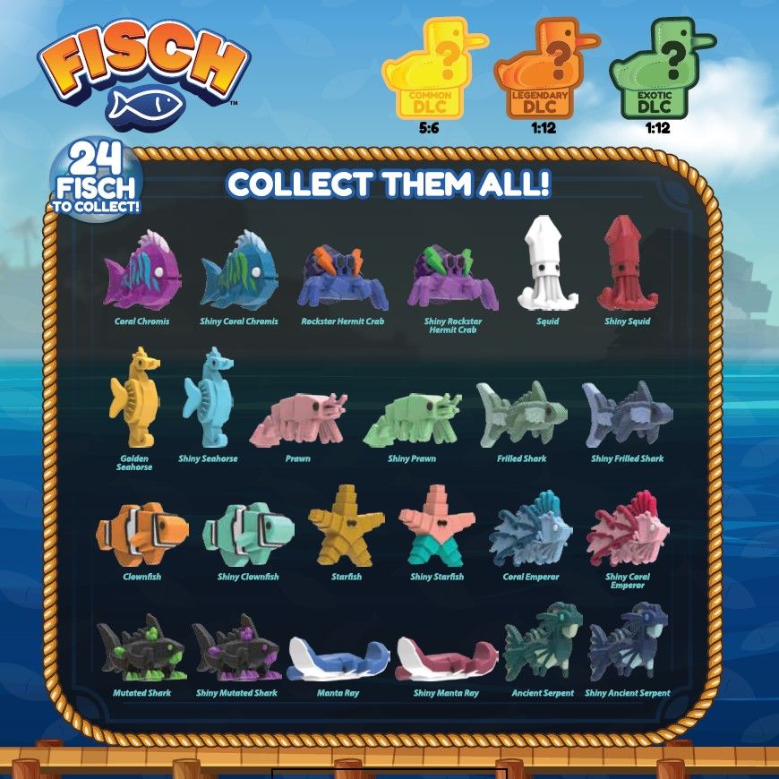Fisch 2.6" Microfigures Blind Pack Assorted