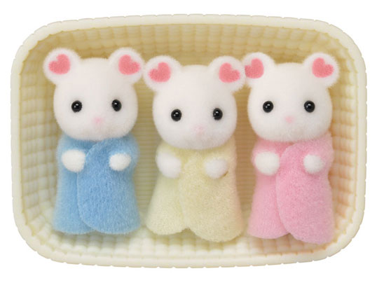Sylvanian Families Marshmallow Mouse Triplets 5337