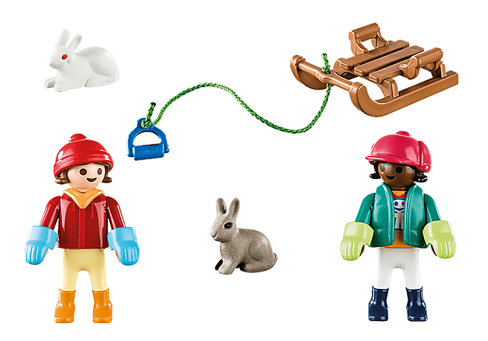 Children with Sleigh 70250