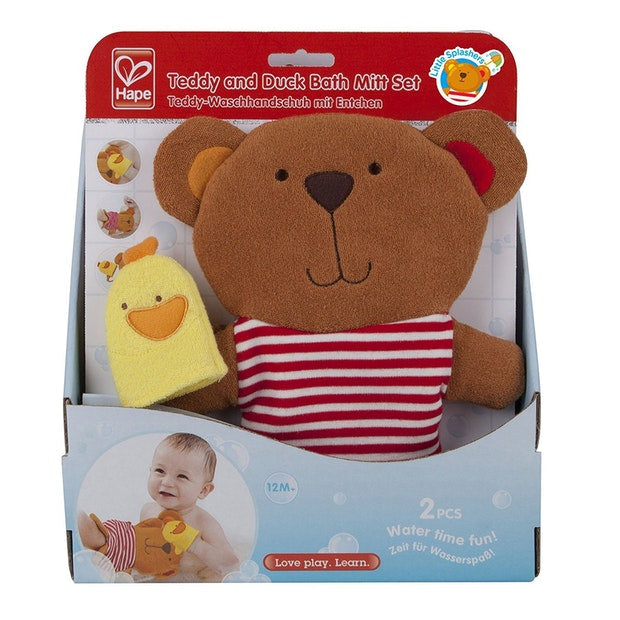Teddy and Duck Bath Mit Set