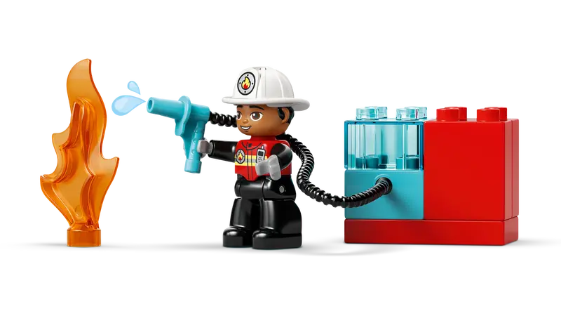 Lego 10473 DUPLO Fire Truck with Hose and Firefighter
