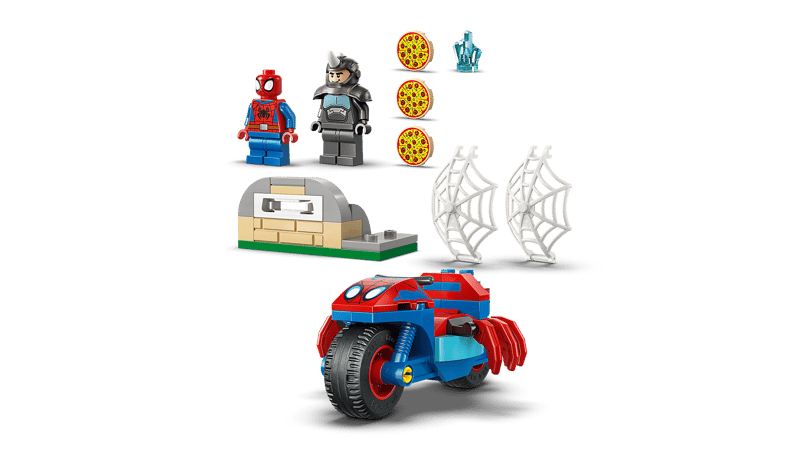 LEGO 11206 Marvel Spidey And His Amazing Friends Spidey On his Motorcycle vs Rhino