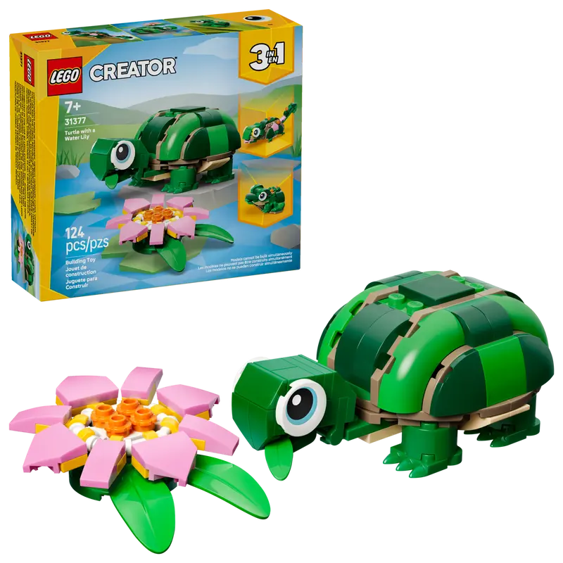 Lego 31377 Creator 3-in-1 Turtle with a Water Lily Flower