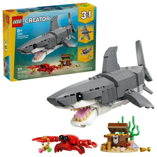 lego 31381 Creator 3-in-1 Fierce Shark with a Treasure Chest