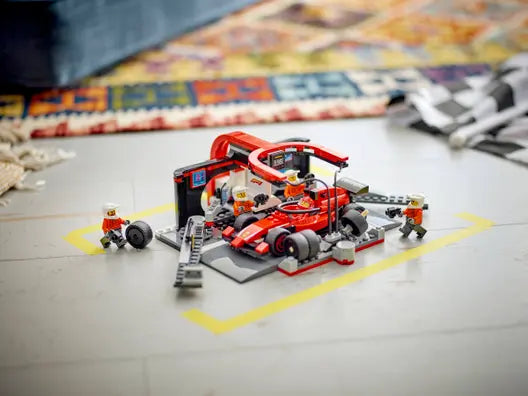 LEGO 60443 City F1 Pit Stop & Pit Crew with Ferrari Car