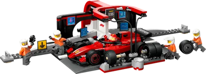 LEGO 60443 City F1 Pit Stop & Pit Crew with Ferrari Car