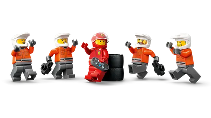 LEGO 60443 City F1 Pit Stop & Pit Crew with Ferrari Car