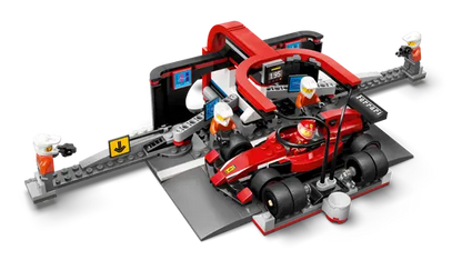 LEGO 60443 City F1 Pit Stop & Pit Crew with Ferrari Car