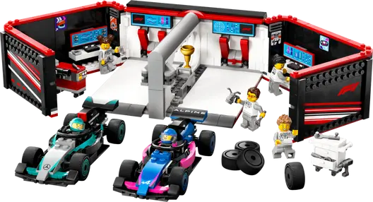 LEGO 60444 City F1 Garage & Mercedes-AMG & Alpine Cars