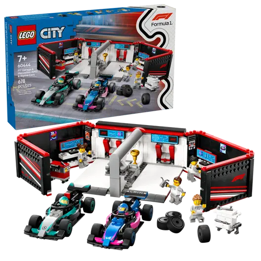 LEGO 60444 City F1 Garage & Mercedes-AMG & Alpine Cars