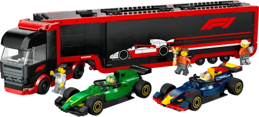 LEGO 60445 City F1 Truck with RB20 & AMR24 F1 Cars