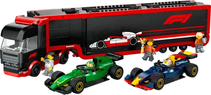 LEGO 60445 City F1 Truck with RB20 & AMR24 F1 Cars