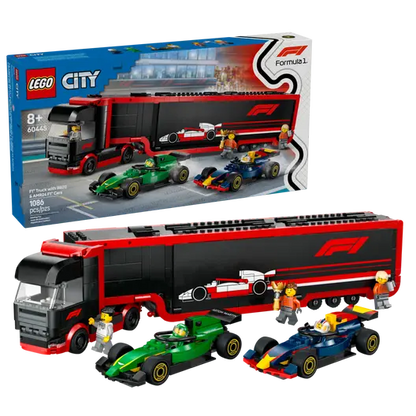 LEGO 60445 City F1 Truck with RB20 & AMR24 F1 Cars