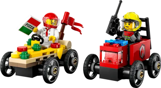 LEGO 60458 City Pizza vs. Fire Truck Race Car Pack