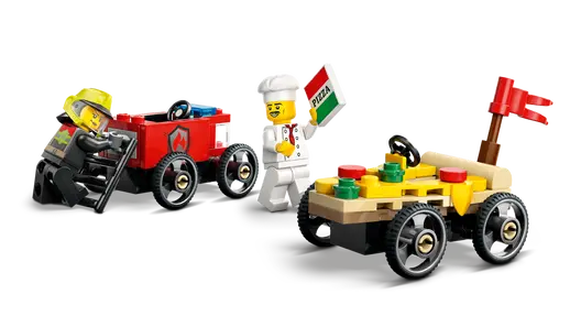 LEGO 60458 City Pizza vs. Fire Truck Race Car Pack