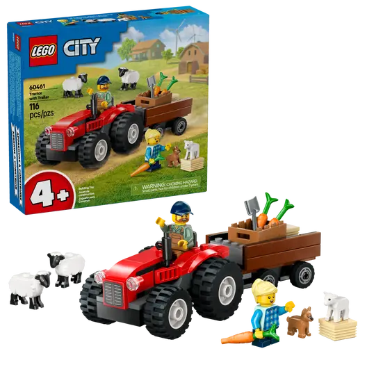 LEGO 60461 City Red Farm Tractor with Trailer & Sheep