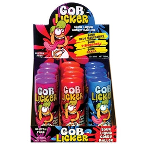 GOB LICKER SOUR BLUE RASPBERRY, STTRAWBERRY, GRAPE 60ML