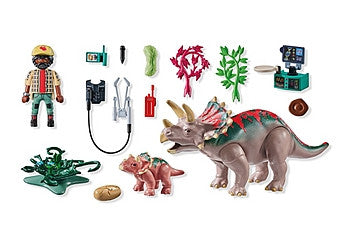 Playmobil 71821 Dinos Triceratops Family