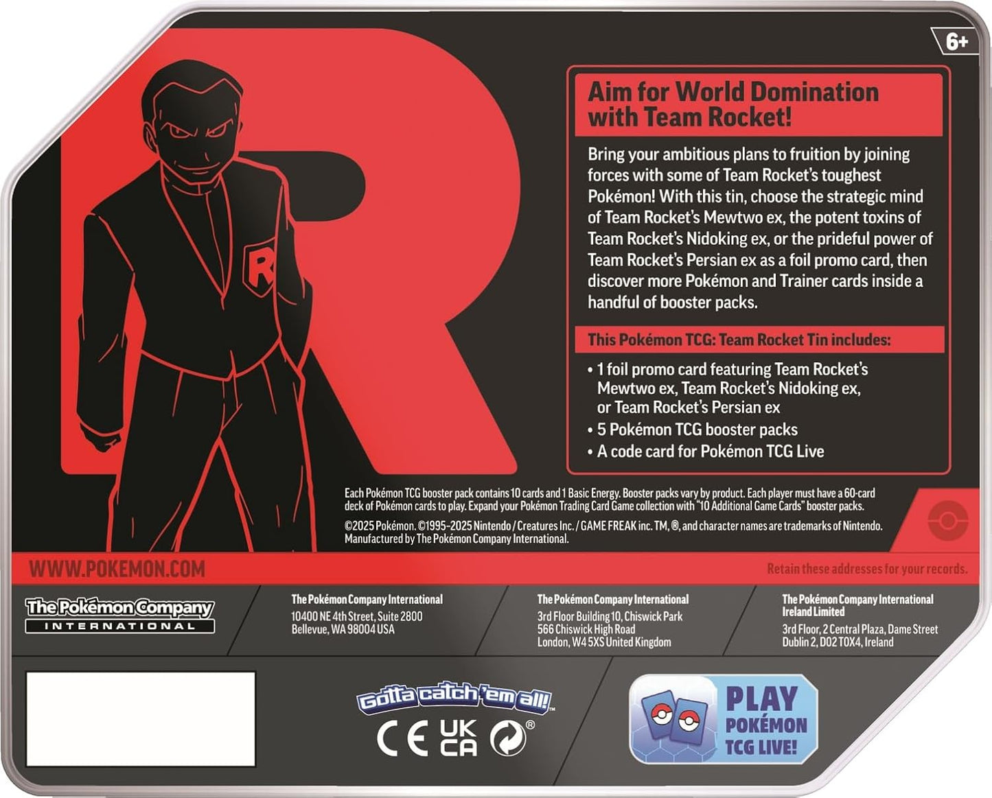 Pokémon TCG Team Rocket Tin