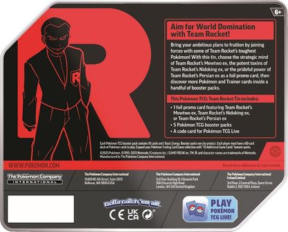 Pokémon TCG Team Rocket Tin