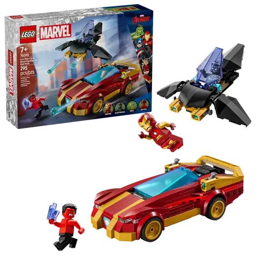 LEGO 76310 Marvel Super Heroes Iron Man Car & Black Panther vs. Red Hulk