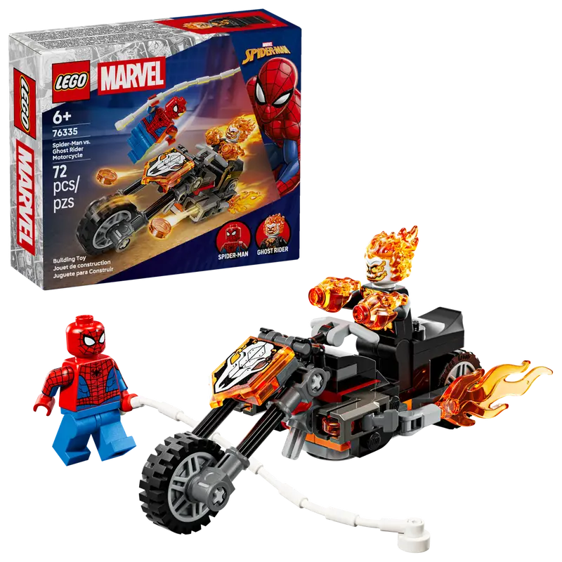 LEGO 76335 Super Heroes Marvel Spider Man vs Ghost Rider Motorcycle