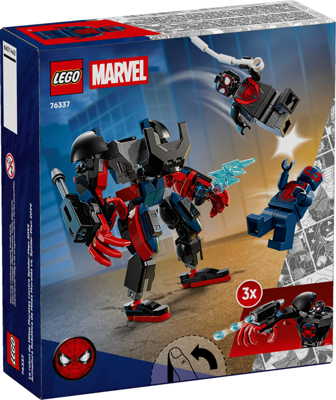 LEGO 76337 Marvel Super Heroes Miles Morales Mech vs Spider Man 2099