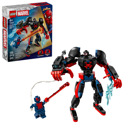 LEGO 76337 Marvel Super Heroes Miles Morales Mech vs Spider Man 2099
