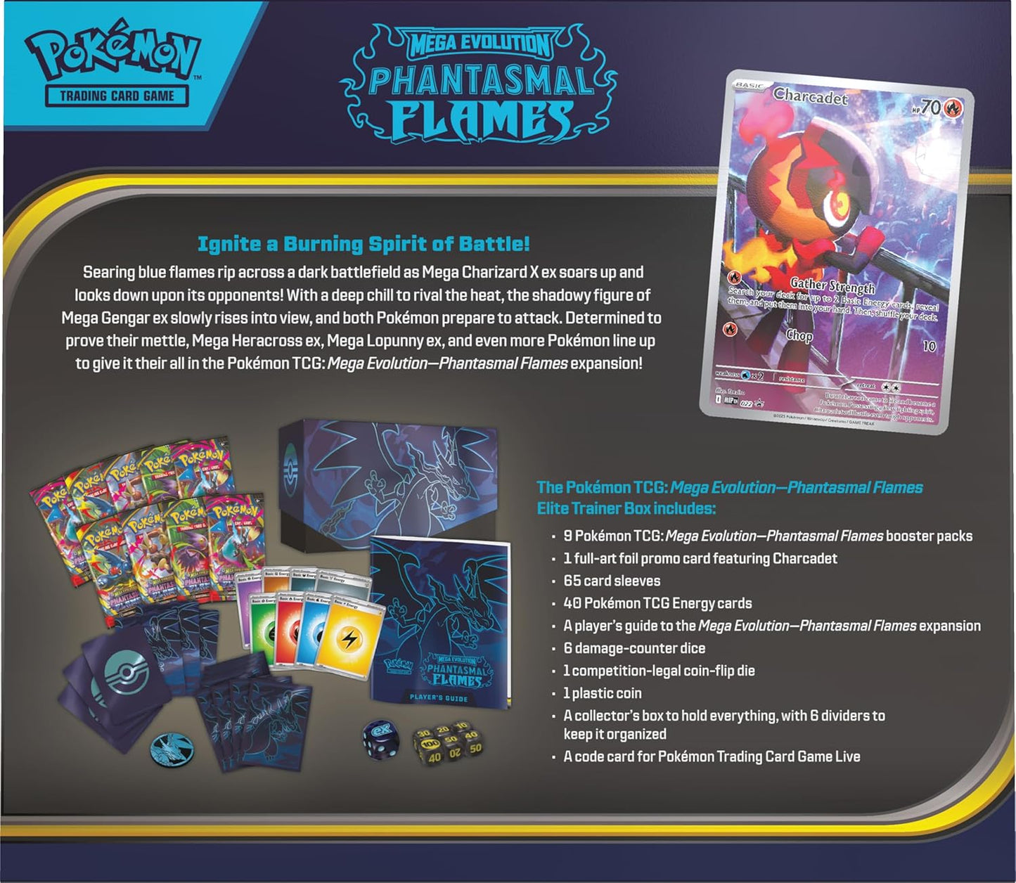 Pokémon TCG Mega Evolution Phantasmal Flames Elite Trainer Box