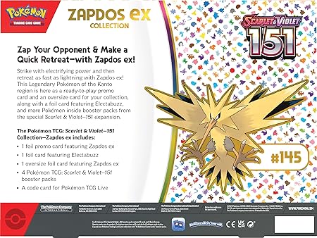 POKÉMON TCG Scarlet and Violet 151 Collection Zapdos ex