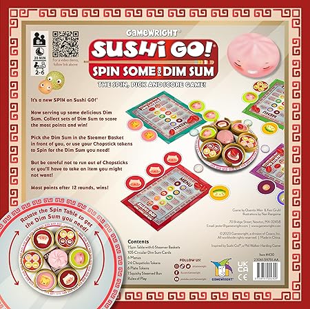 Sushi Go! Spin Some for Dim Sum- The Spin, Pick and Score Game