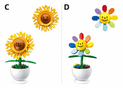 Sluban B1073 Potted Plants Flowers Assorted