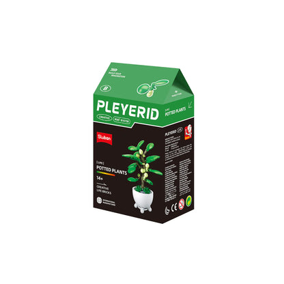 Sluban B 1075 Potted Plants Lifelike Flowers CDU 6 Assorted