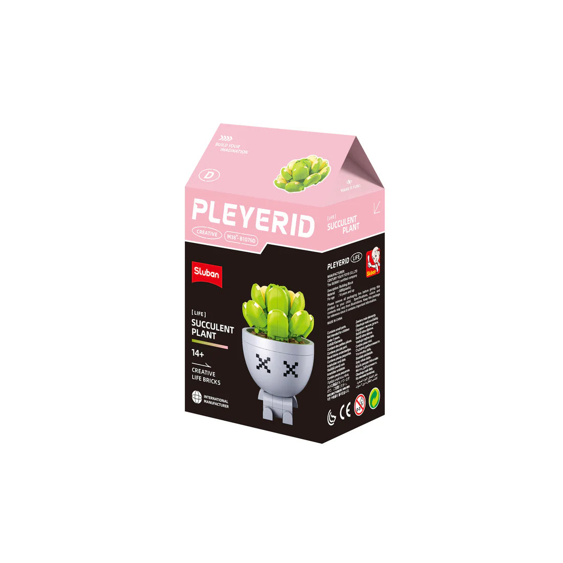 Sluban B 1076D Potted Plants Succulents CDU 6 Assorted