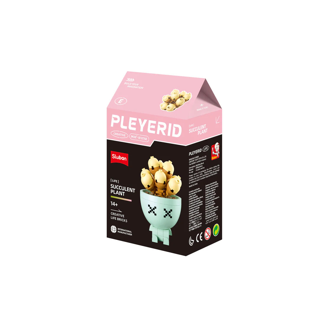 Sluban B 1076D Potted Plants Succulents CDU 6 Assorted