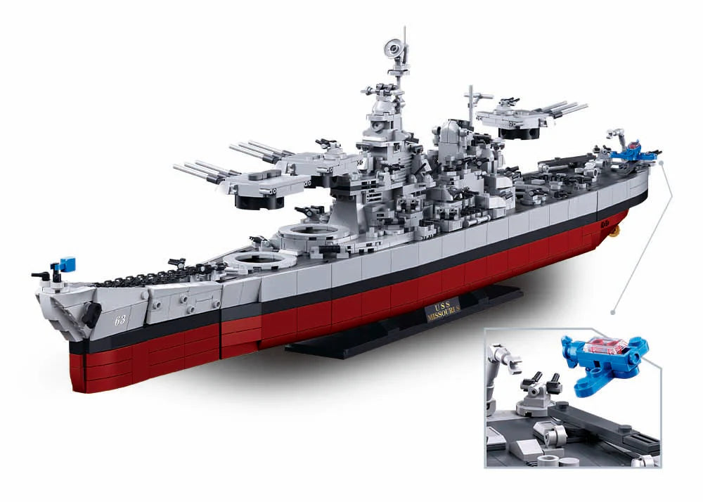 Sluban B1291 MB USS MISSOURI SCALE 1:350 1739 PCS