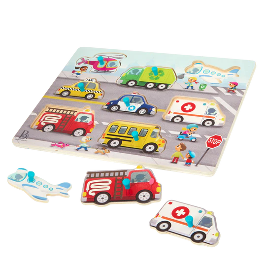 Peek & Explore - Vehicles Peg Puzzle