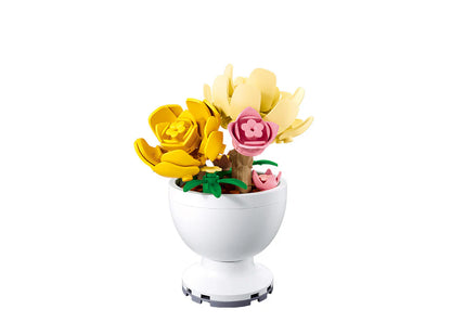 Sluban B 1077 F Potted Plants Lifelike Flowers CDU 6 Assorted