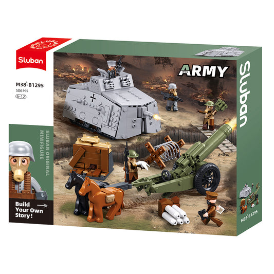 Sluban M38 B1295 Army Assault Tank WWI 47Vs