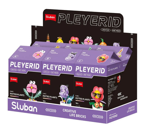 Sluban B 8029 Potted Plants Life Faces CDU 6 Assorted