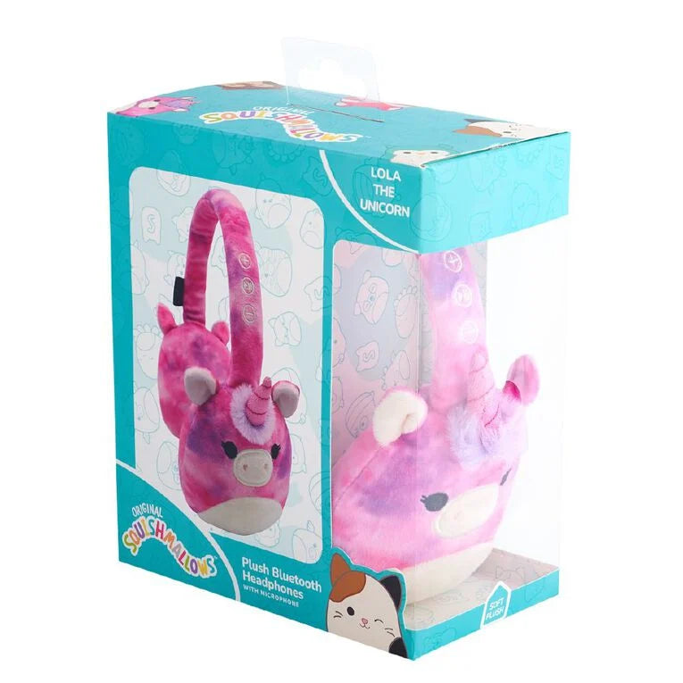 Squishmallows Plush Bluetooth Headphones Lola The Unicorn