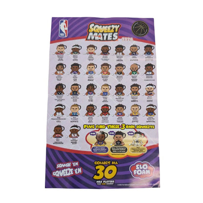 SQUEEZYMATES 2026 NBA 2.5 Inch Blind Packs Assorted